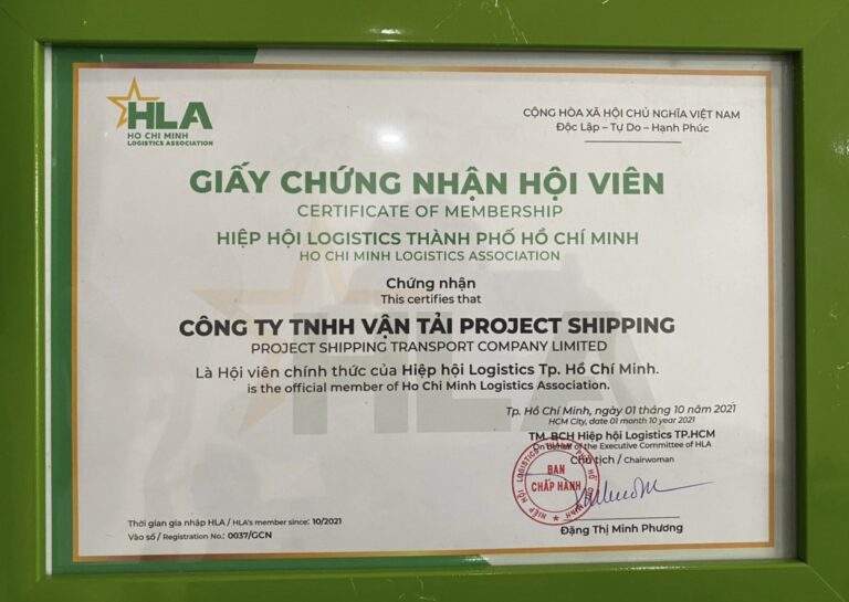 Project Shipping gia nhập hiệp hội HLA