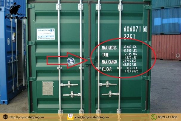 Ý nghĩa các thông số trên vỏ container và cách nhận biết