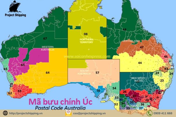 Mã bưu chính Zip Postal Code của Úc mới nhất 2024