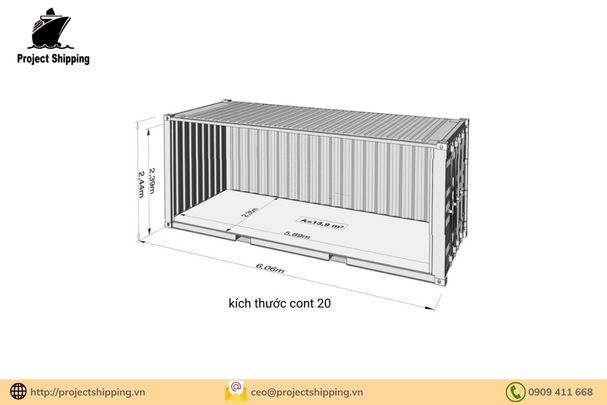Các loại container – kích thước và khối lượng