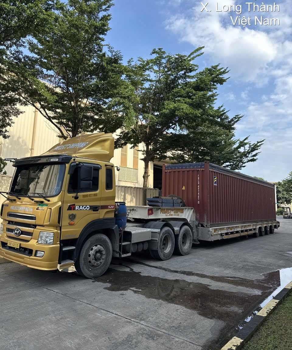 Cách đóng hàng open top - xe đầu kéo Project Shipping kéo container Open Top