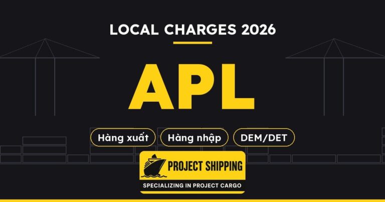 Local charges hãng tàu APL 2026