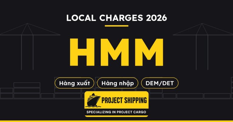 Local charges hãng tàu HMM 2026