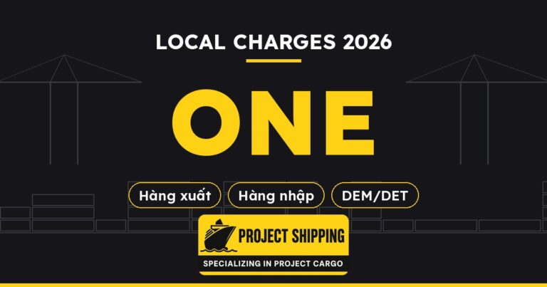 Local charges hãng tàu ONE 2026