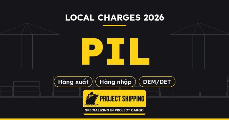 Local charges hãng tàu PIL 2026