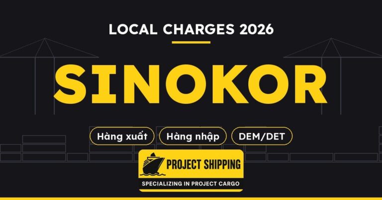 Local charges hãng tàu Sinokor 2026