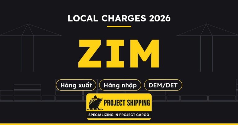 Local charges hãng tàu ZIM 2026