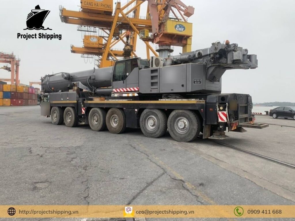 vận chuyển xe cẩu đi Hàn Quốc